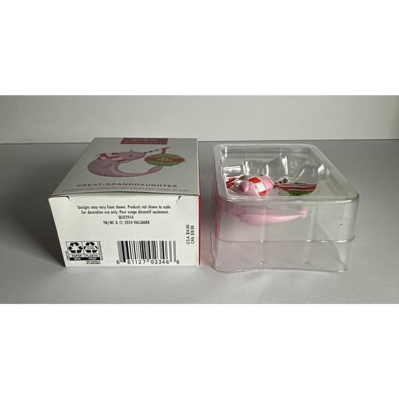 Hallmark 2024 Keepsake Great-Granddaughter Narwhal Christmas Ornament New w Box - Picture 4 of 4